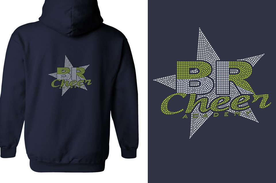 Rhinestones BR ACADEMY with star Unisex Zip Hoodie
