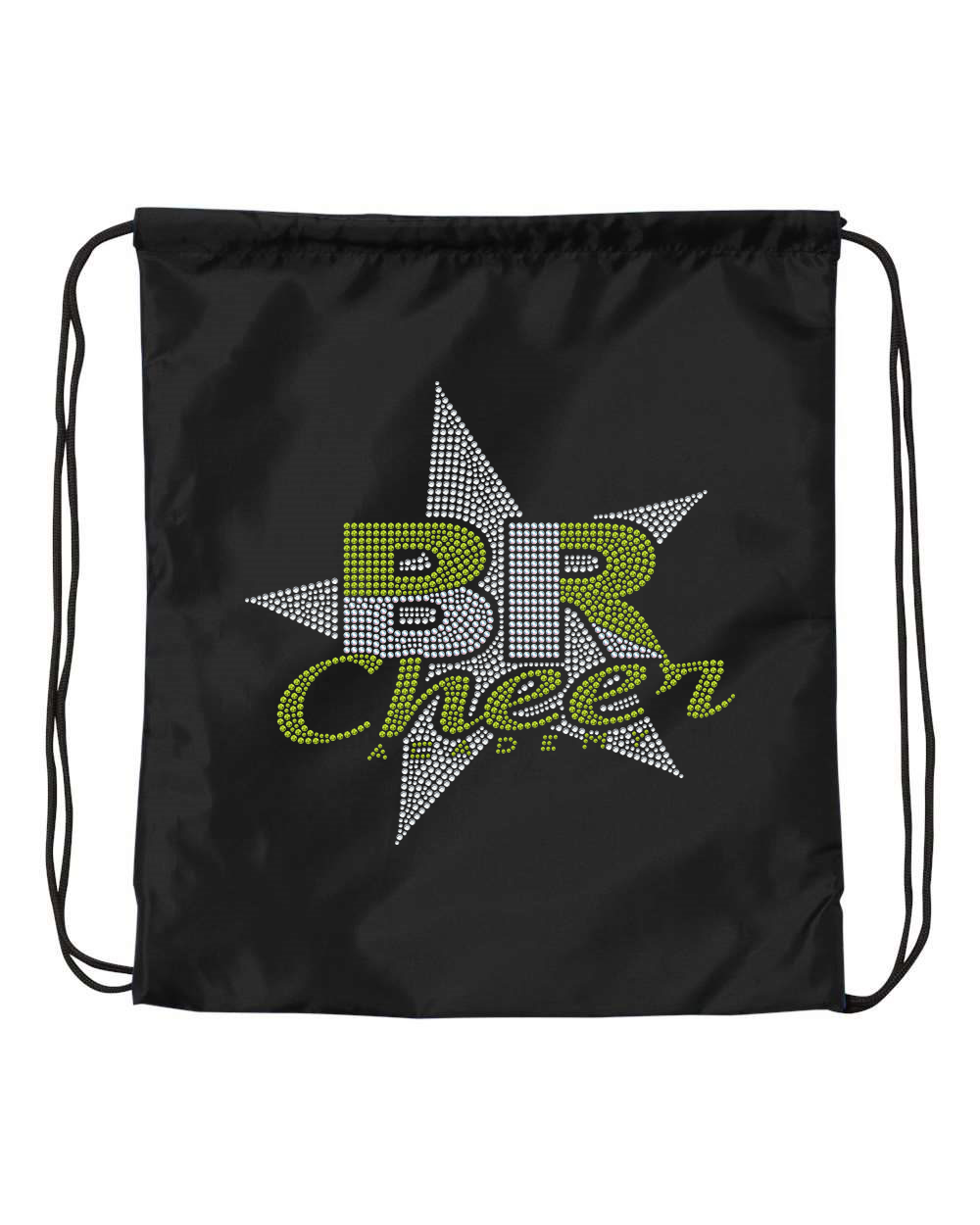 Rhinestones BR ACADEMY with star Drawstring Bag