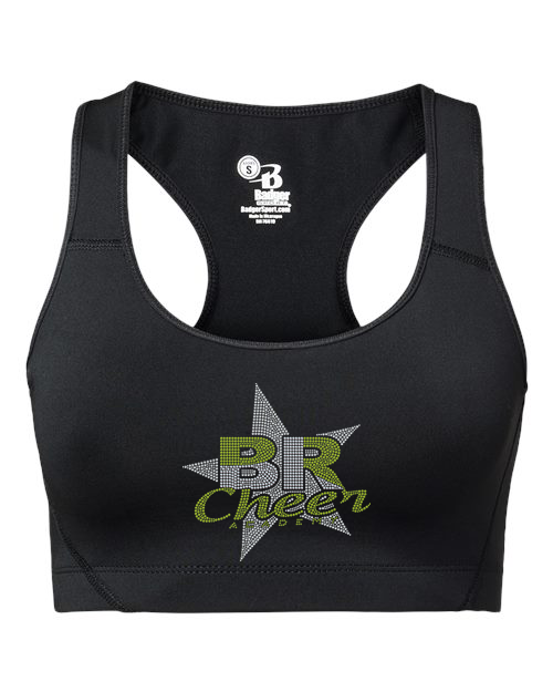 Rhinestones BR ACADEMY with star Women's Sports Bra