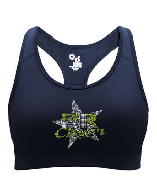 Rhinestones BR ACADEMY with star Women's Sports Bra