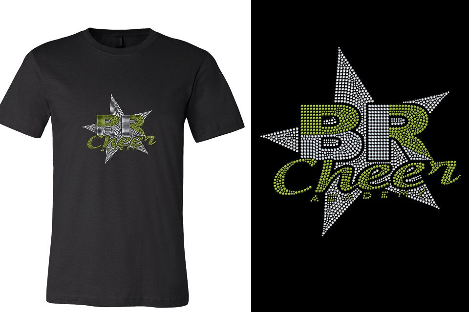 Rhinestones BR ACADEMY with star Unisex t-shirt