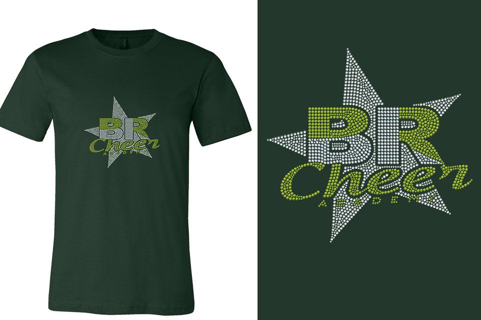 Rhinestones BR ACADEMY with star Unisex t-shirt