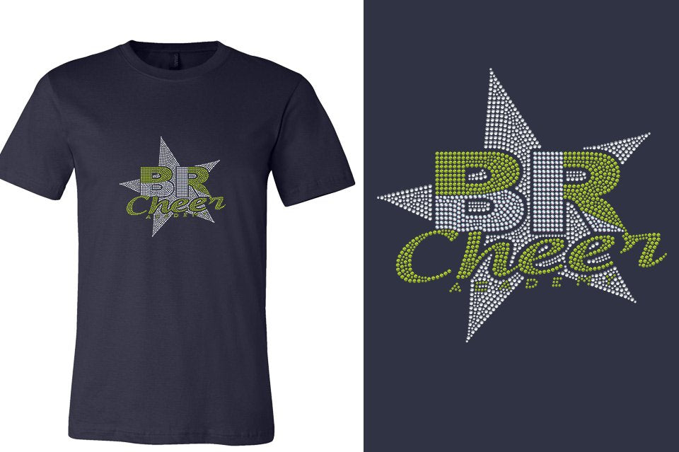 Rhinestones BR ACADEMY with star Unisex t-shirt