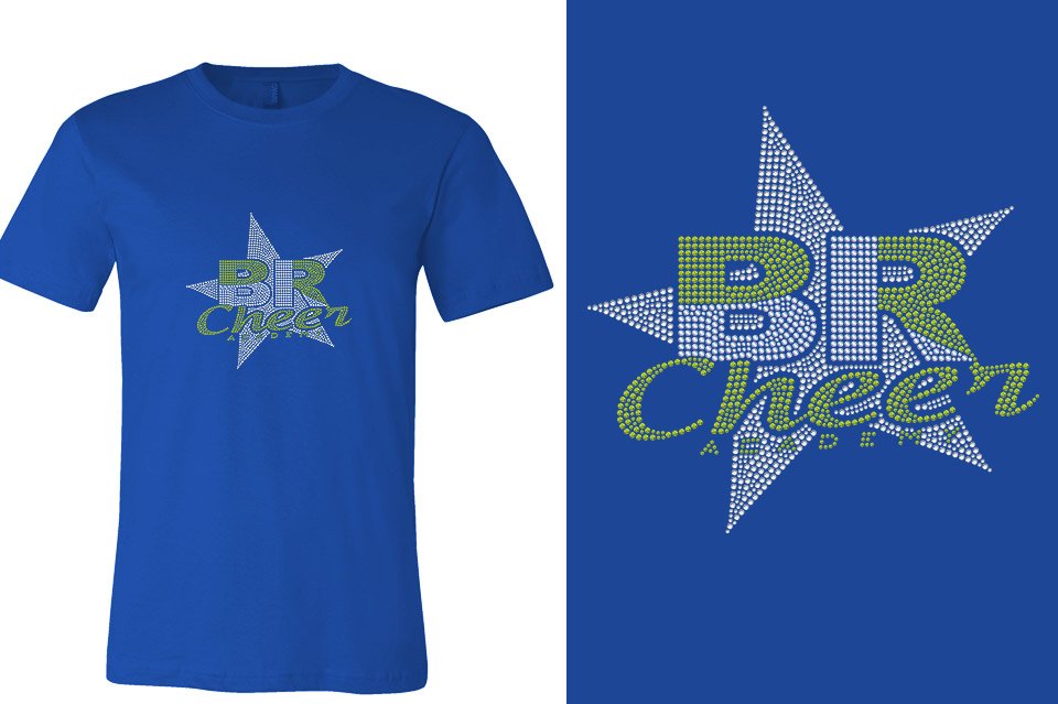 Rhinestones BR ACADEMY with star Unisex t-shirt