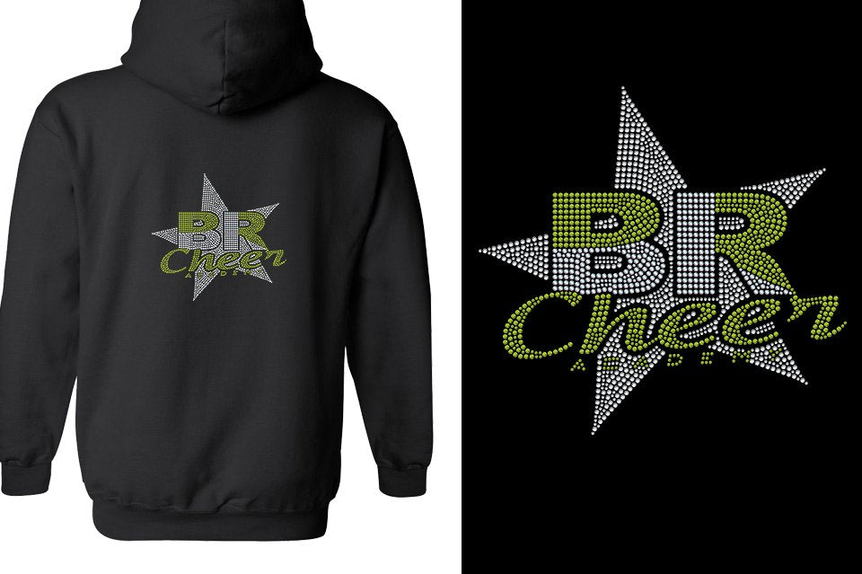 Rhinestones BR ACADEMY with star Unisex Zip Hoodie