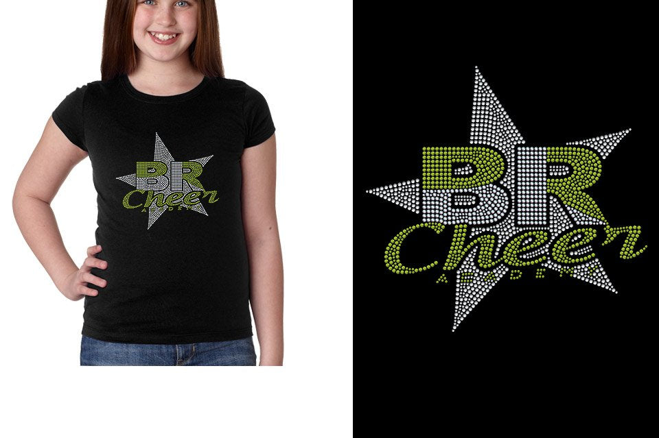 Rhinestones BR ACADEMY with star Youth Girls' Princess T-Shirt