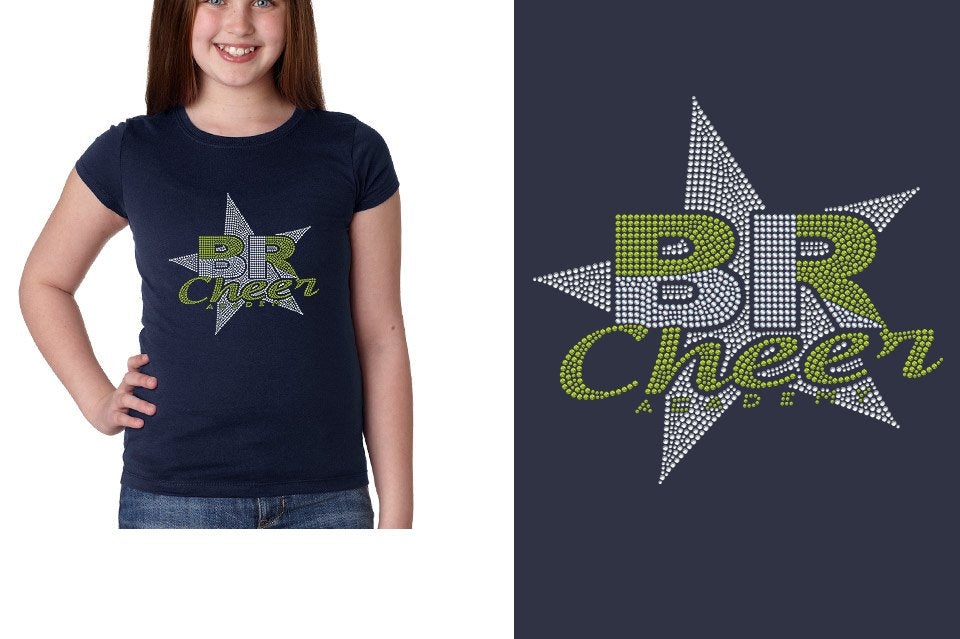 Rhinestones BR ACADEMY with star Youth Girls' Princess T-Shirt